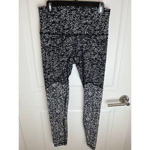 Lululemon Wunder Under Pant Leggings Ice Breaker White Black size 12 EUC